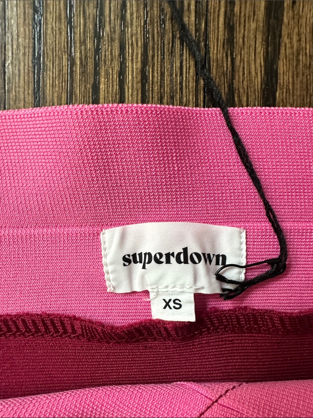 superdown Strapless Colorblock Bandage Dress in Light Pink, Hot Pink & Burgundy - Picture 5 of 6